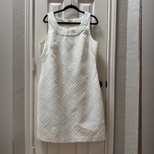 Evan-Picone 16 Sleeveless Lined Dress, White